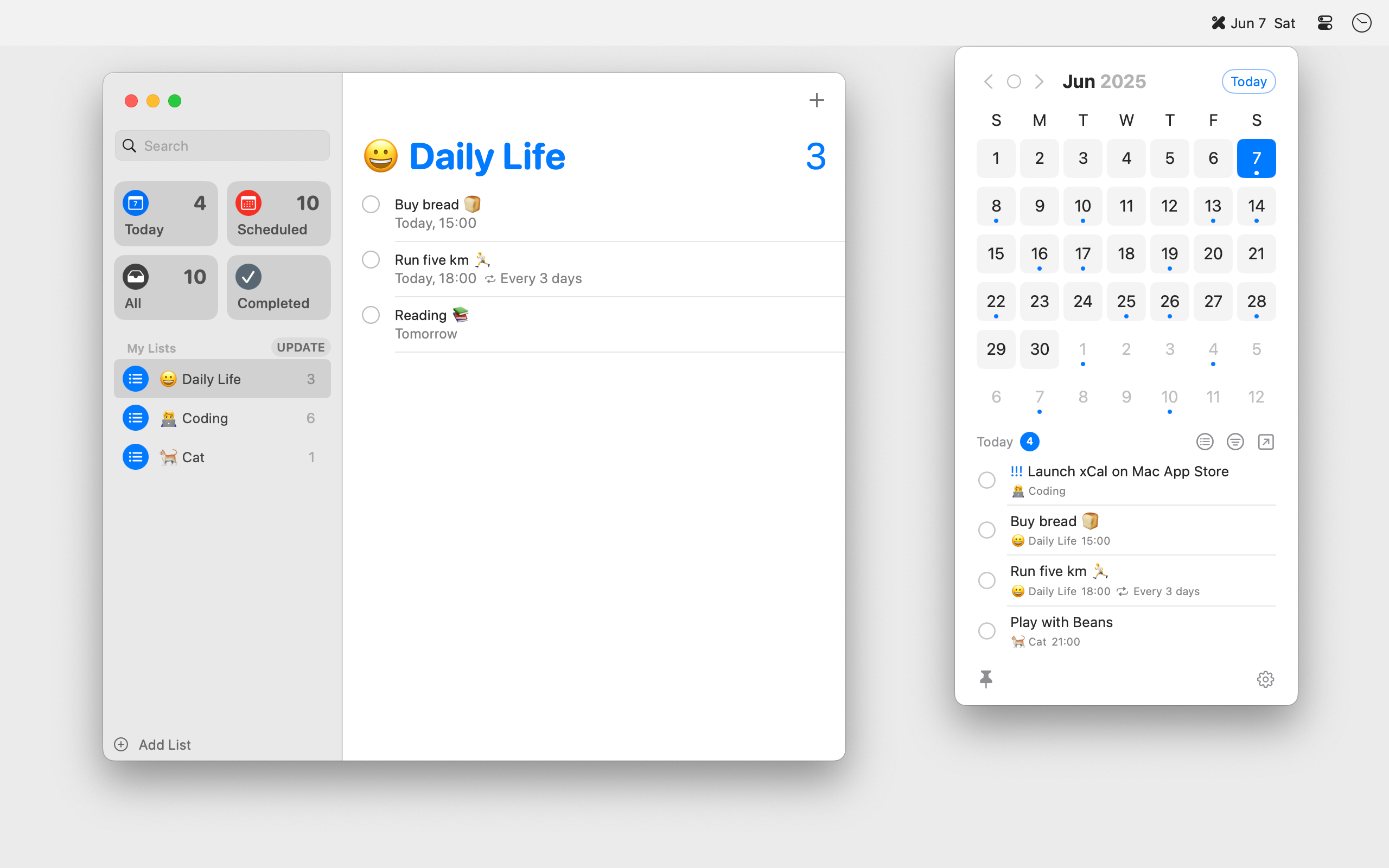 xCal interface preview